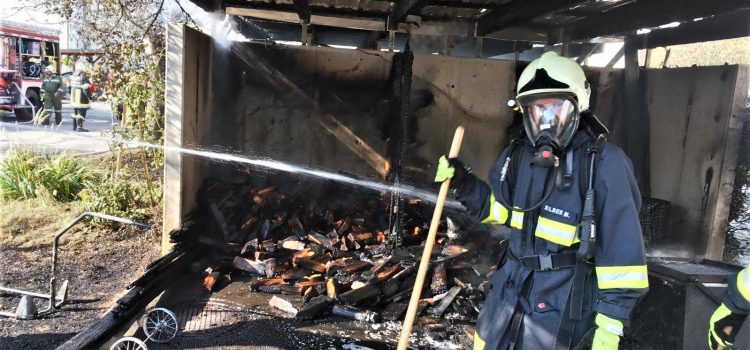 Carport & KFZ-Brand in der Sternstrasse